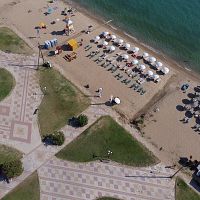 organized beach in Flogita